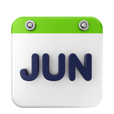 Calendário de junho  3D Icon