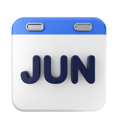 Calendário de junho  3D Icon
