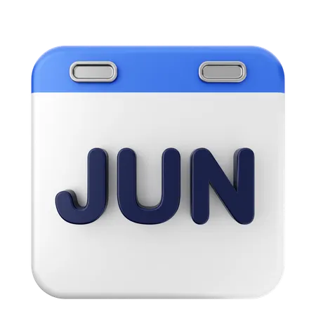 Calendário de junho  3D Icon
