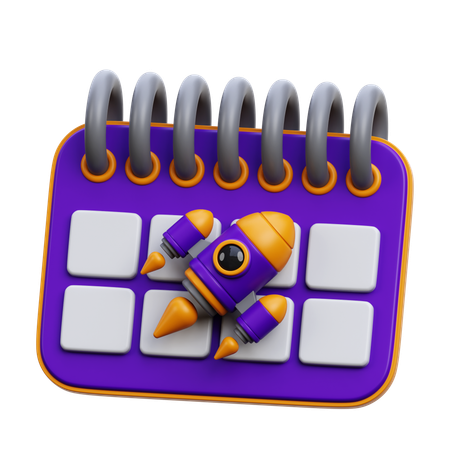 Calendario de lanzamiento  3D Icon