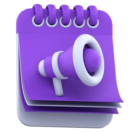 Calendario de marketing  3D Icon