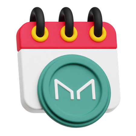 Calendario de monedas del fabricante  3D Icon