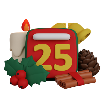 Calendário de Natal  3D Icon