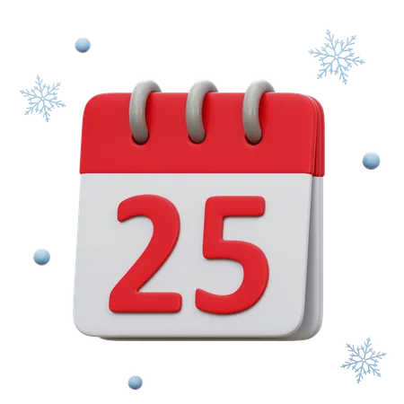 Calendário de Natal  3D Icon