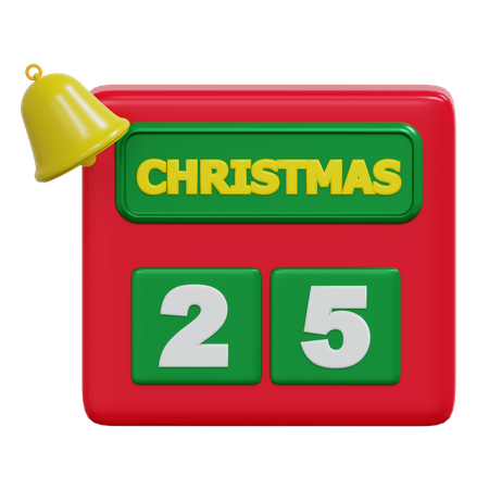 Calendário de natal  3D Icon