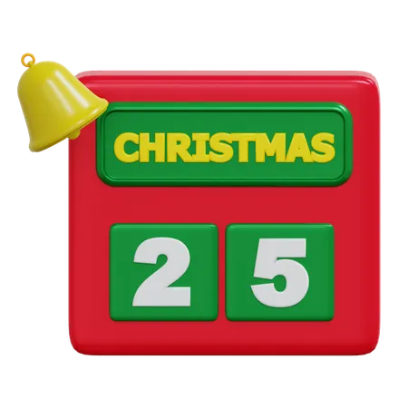 Calendário de natal  3D Icon