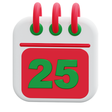 Calendário de natal  3D Icon