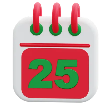 Calendário de natal  3D Icon