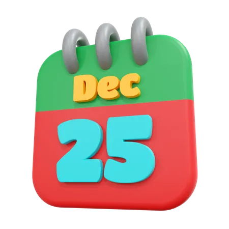 Calendário de Natal  3D Icon