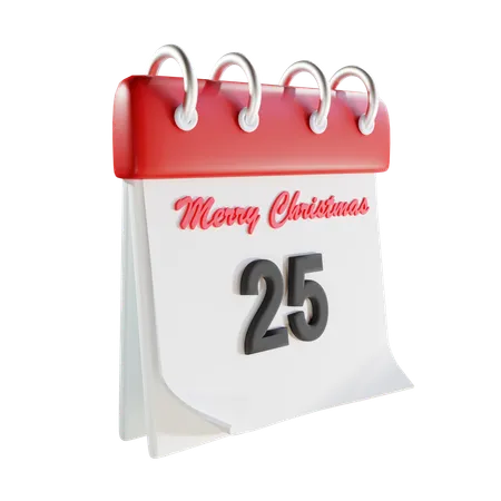 Calendário de Natal  3D Icon