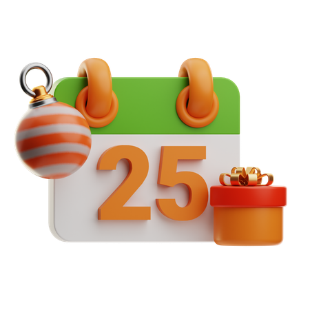 Calendário de Natal  3D Icon