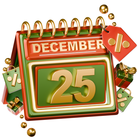 Calendário de Natal  3D Icon