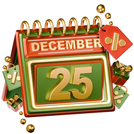 Calendário de Natal  3D Icon