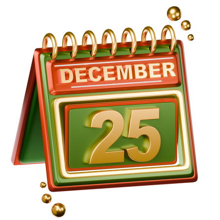 Calendário de Natal  3D Icon