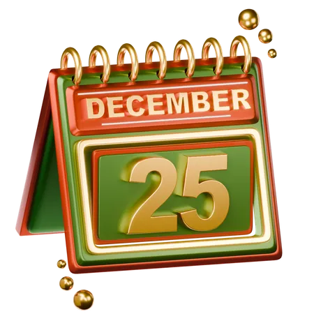 Calendário de Natal  3D Icon