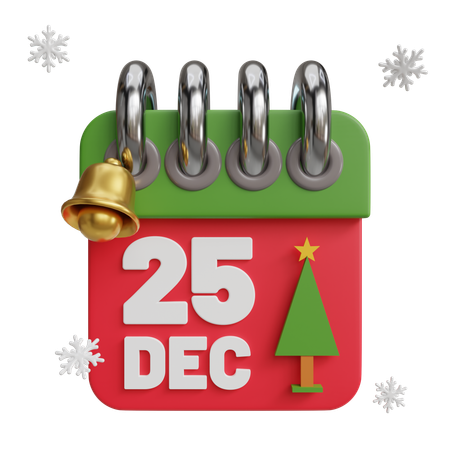 Calendário de natal  3D Icon