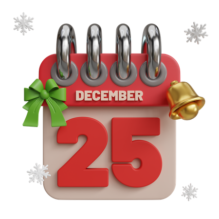 Calendário de natal  3D Icon