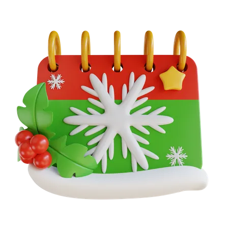 Calendário de Natal  3D Icon