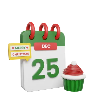 Calendário de Natal  3D Icon