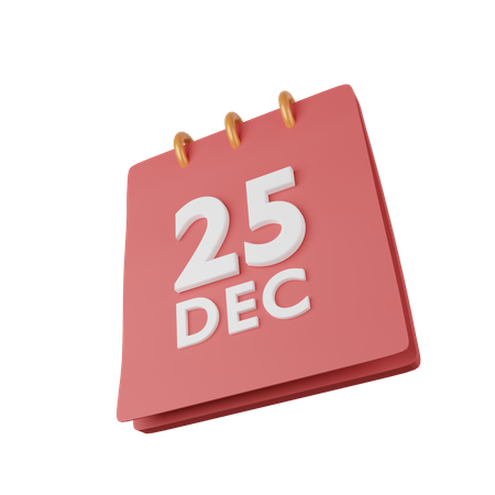 Calendário de Natal  3D Icon