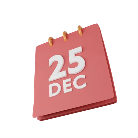 Calendário de Natal  3D Icon