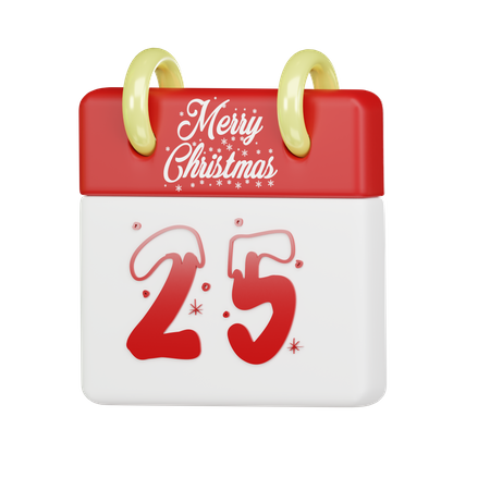 Calendário de Natal  3D Icon