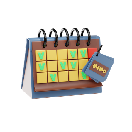 Calendário de negócios  3D Icon