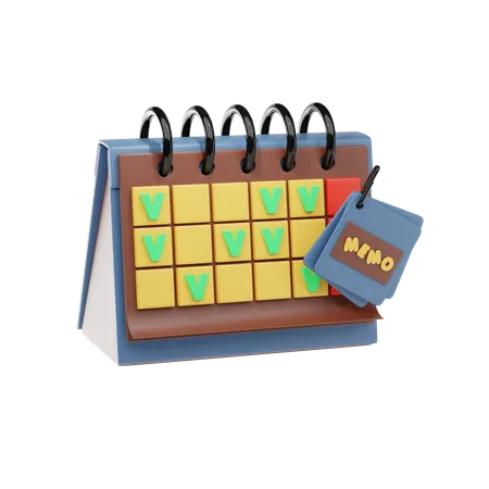 Calendário de negócios  3D Icon