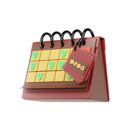 Calendário de negócios  3D Icon