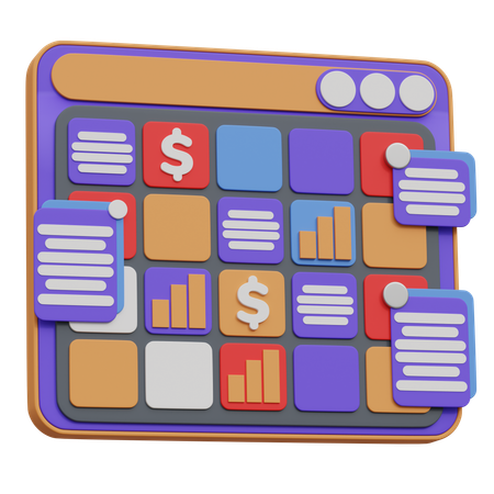 Calendário de negócios  3D Icon