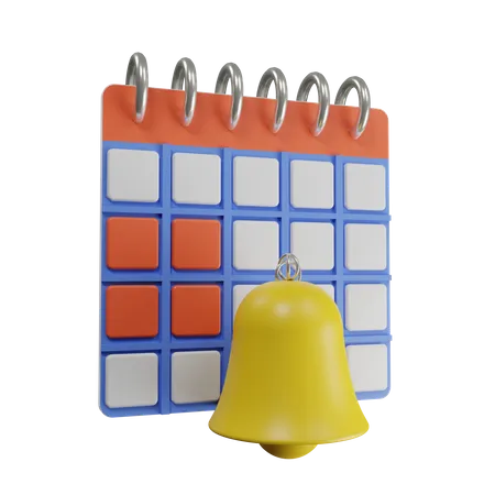 Calendário de notificação  3D Illustration