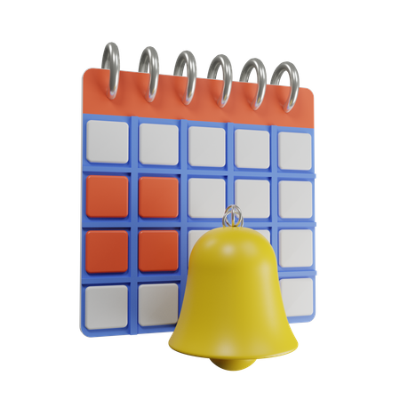 Calendario de notificaciones  3D Illustration