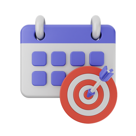 Calendario objetivo  3D Icon