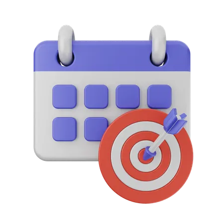 Calendario objetivo  3D Icon