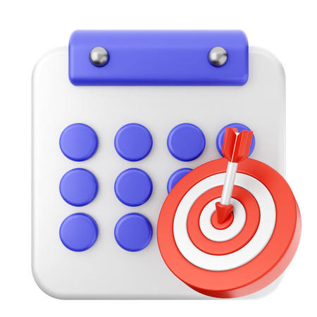 Calendario objetivo  3D Icon