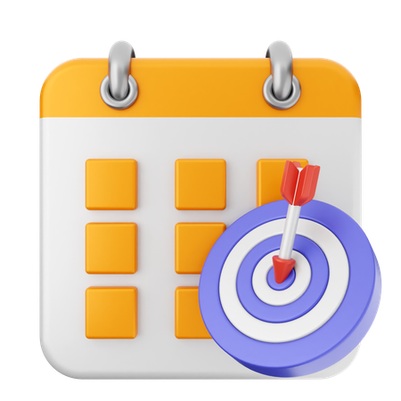 Calendario objetivo  3D Icon