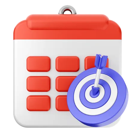 Calendario objetivo  3D Icon