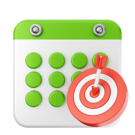 Calendario objetivo  3D Icon