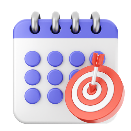 Calendario objetivo  3D Icon