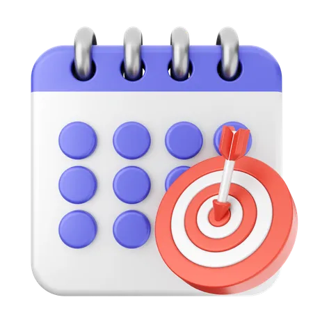 Calendario objetivo  3D Icon