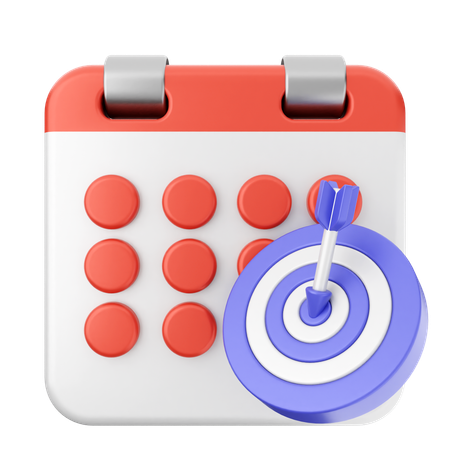 Calendario objetivo  3D Icon