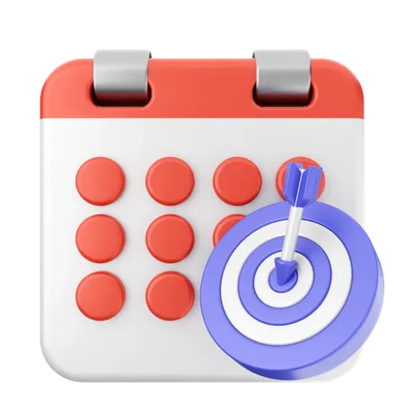 Calendario objetivo  3D Icon