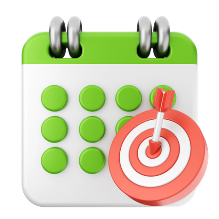 Calendario objetivo  3D Icon