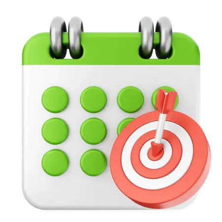 Calendario objetivo  3D Icon