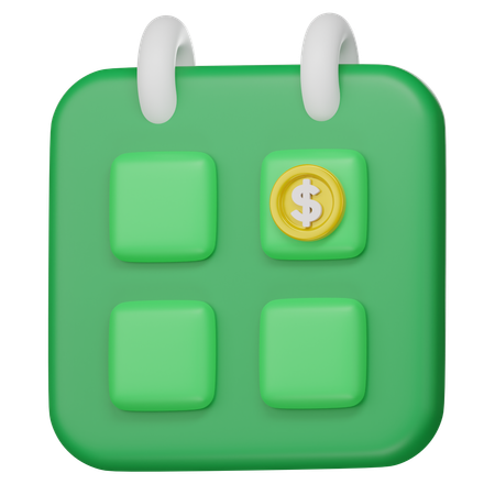 Calendário de pagamentos  3D Icon