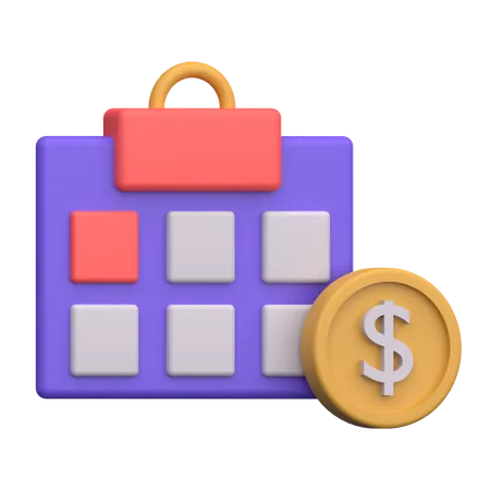 Calendario de pago  3D Icon