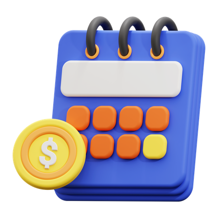 Calendario de pago  3D Icon