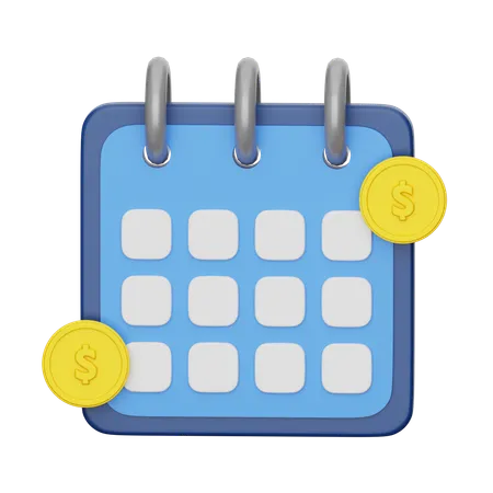 Calendario de pagos  3D Icon