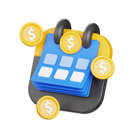 Calendario de pago  3D Icon