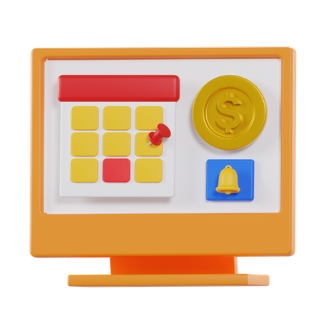 Calendario de pago  3D Icon